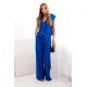 Moteriškas mėlynas komplektas su liemene ir plačiomis kelnėmis Anda 32309