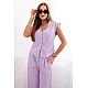 Women's purple set with vest and wide trousers Anda 32310
