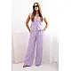 Women's purple set with vest and wide trousers Anda 32310