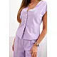 Women's purple set with vest and wide trousers Anda 32310