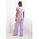 Women's purple set with vest and wide trousers Anda 32310