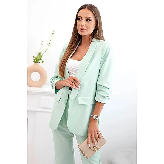 Elegantiškas moteriškas mėtinės spalvos komplektas Silva 32187