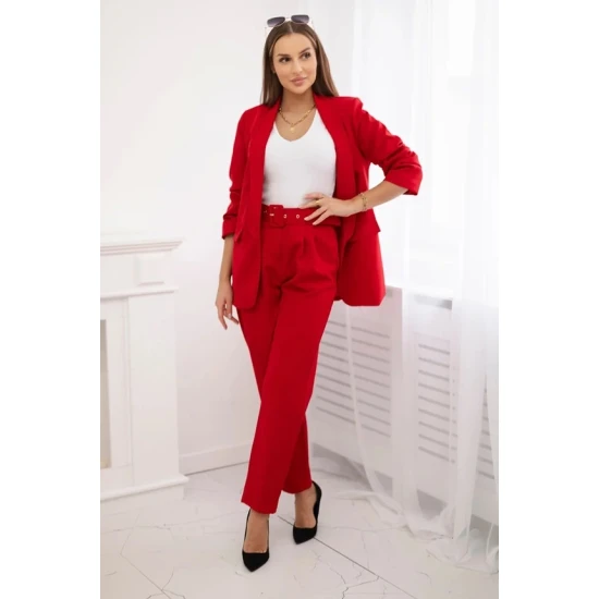 Elegantiškas moteriškas raudonos spalvos komplektas Silva Moteriški komplektai