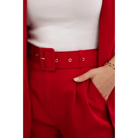 Elegantiškas moteriškas raudonos spalvos komplektas Silva Moteriški komplektai