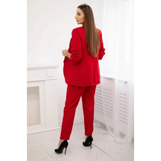 Elegantiškas moteriškas raudonos spalvos komplektas Silva Moteriški komplektai
