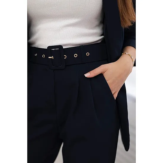 Elegantiškas moteriškas tamsiai mėlynos spalvos komplektas Silva 25511
