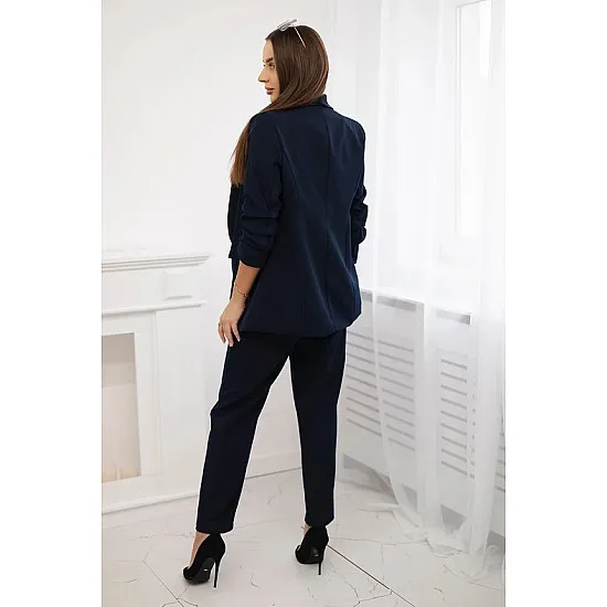 Elegantiškas moteriškas tamsiai mėlynos spalvos komplektas Silva 25511