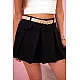 Pleated skirt-shorts in black Arnita 32104