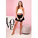 Pleated skirt-shorts in black Arnita 32104
