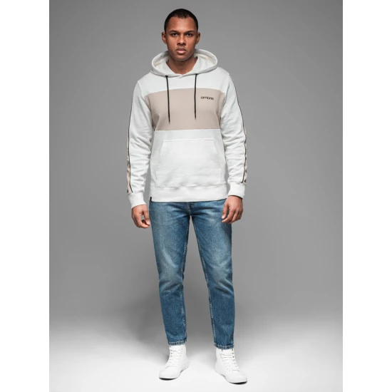 Vyriškas baltos spalvos džemperis Edman V1 OM-SSNZ-0225