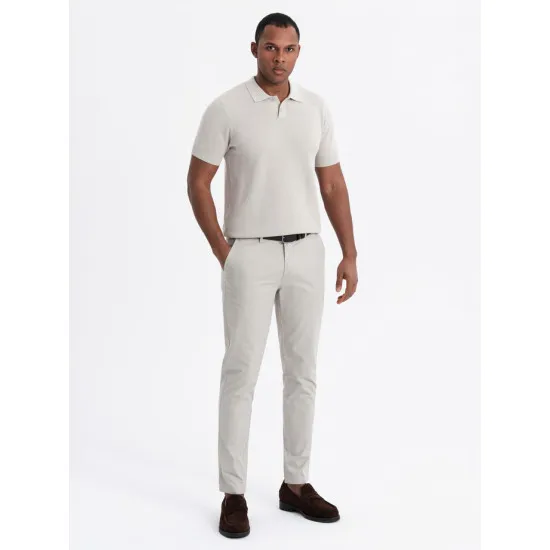Vyriški rusvos spalvos polo marškinėliai Swing V6 OM-POSS-0117