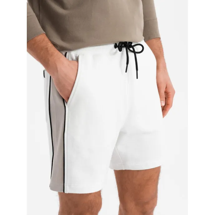 Miesten valkoiset shortsit Edman V1 OM-SRSK-0182