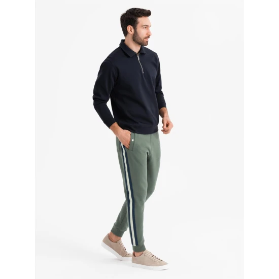 Vyriškos chaki spalvos laisvalaikio kelnės Olin V2 OM-PASK-0258