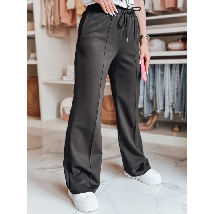 Moteriškos laisvalaikio kelnės juodos spalvos Seni UY2704