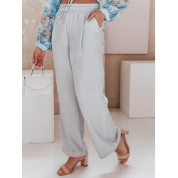 Moteriškos plačios kelnės pilkos spalvos Milin