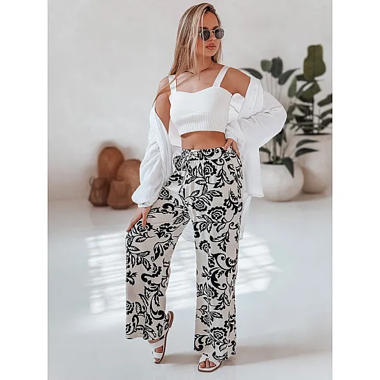 Moteriškos juodos kelnės Flower UY2658