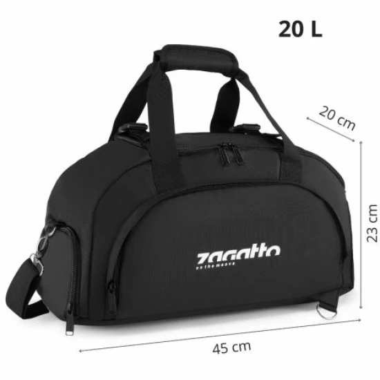 Juodos spalvos krepšys ir kuprinė 2in1 Perfect ZG934