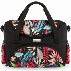 Vežimėlio juodas su gėlėtu raštu krepšys Baby