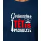 Tamsiai mėlyni marškinėliai Geriausias tėtis pasaulyje (baltas) PK4007