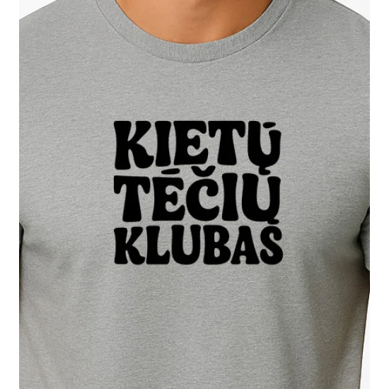 Vyriški pilki marškinėliai Kietas tėtis (juodas) PK4004