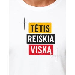 Balti marškinėliai Tėtis reiškia viską