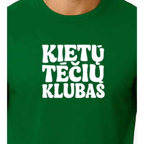 Vyriški tamsiai žali marškinėliai Kietas tėtis (baltas) PK4004