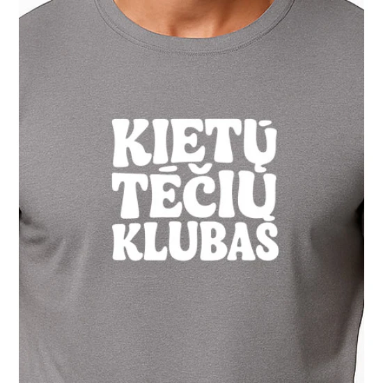 Vyriški pilki marškinėliai Kietas tėtis (baltas) PK4004