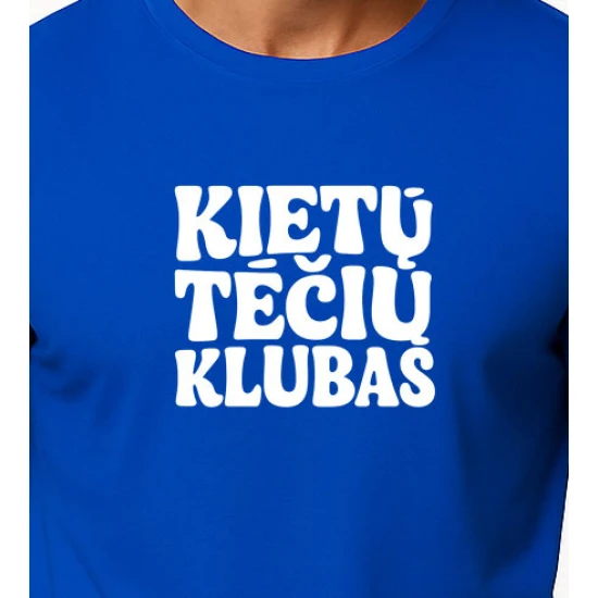 Vyriški mėlyni marškinėliai Kietas tėtis (baltas) PK4004