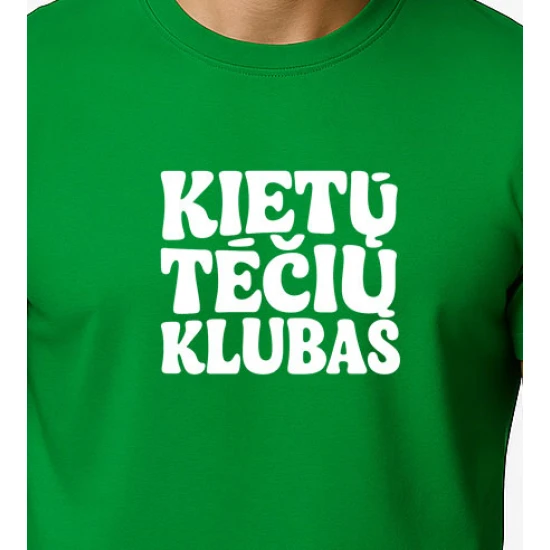 Vyriški žali marškinėliai Kietas tėtis (baltas) PK4004