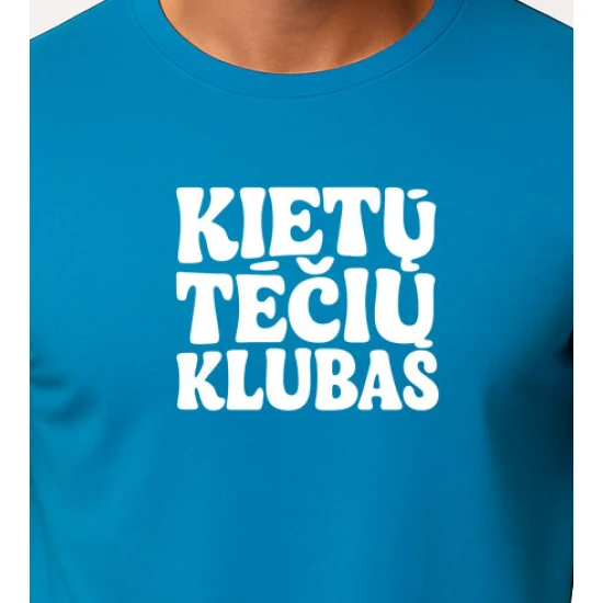 Vyriški turkio marškinėliai Kietas tėtis (baltas) PK4004