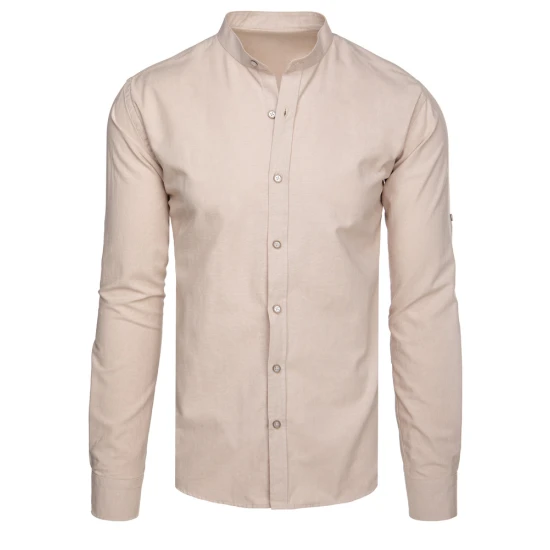 Vyriški rusvi marškiniai ilgomis rankovėmis Prince DX2665