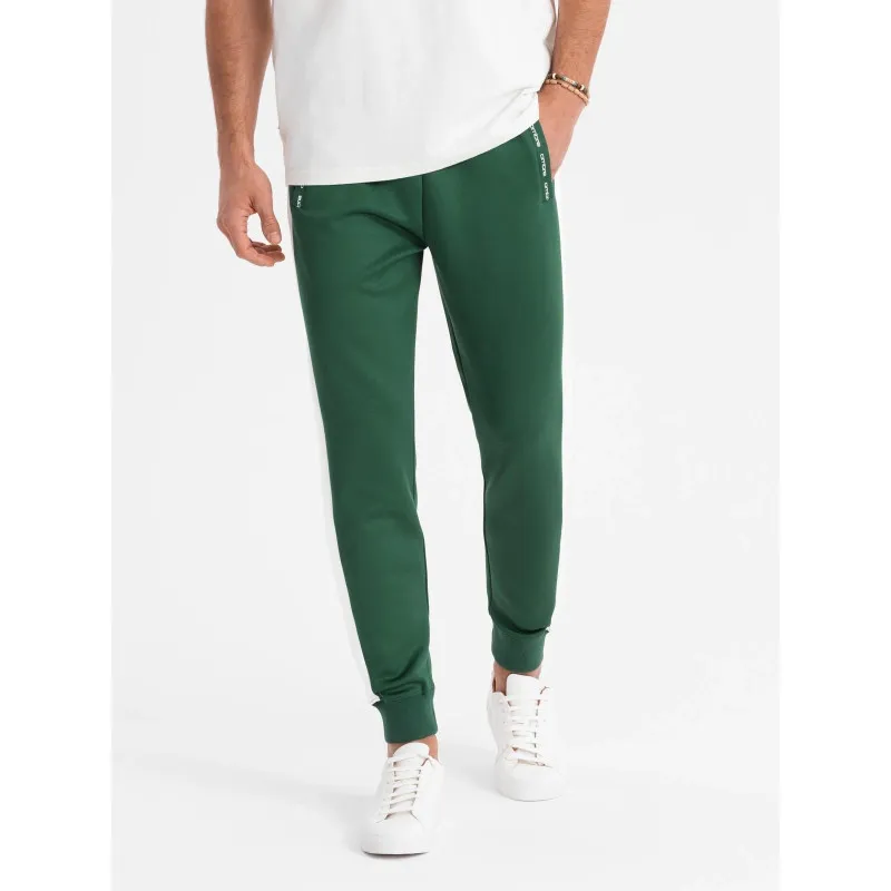 Men's green leisure trousers Adelf V7 OM-PASK-0229
