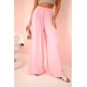 Moteriškos plačios šviesiai rožinės spalvos kelnės Andi 31718