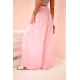Moteriškos plačios šviesiai rožinės spalvos kelnės Andi 31718