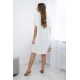 Balta suknelė su kišenėmis Safira 28183