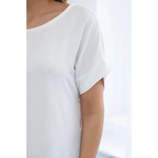 Balta suknelė su kišenėmis Safira 28183