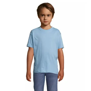 Vaikiški unisex šviesiai mėlyni marškinėliai Kids