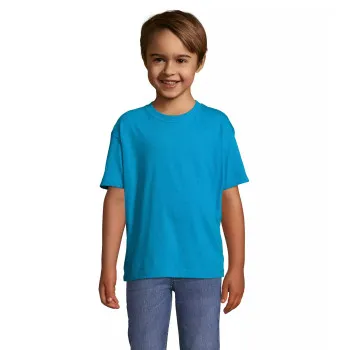 Vaikiški unisex mėlynos spalvos marškinėliai Kids