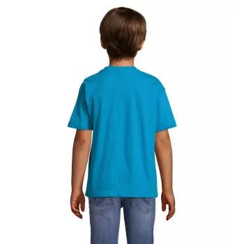 Vaikiški unisex mėlynos spalvos marškinėliai Kids