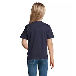 Vaikiški unisex tamsiai mėlynos spalvos marškinėliai Kids