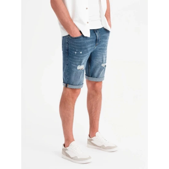 Vyriški mėlyni džinsiai šortai Braco V2 OM-SRDS-0186