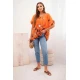 Moteriški oranžiniai marškiniai su gėlėmis Limon 32060