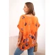 Moteriški oranžiniai marškiniai su gėlėmis Limon 32060
