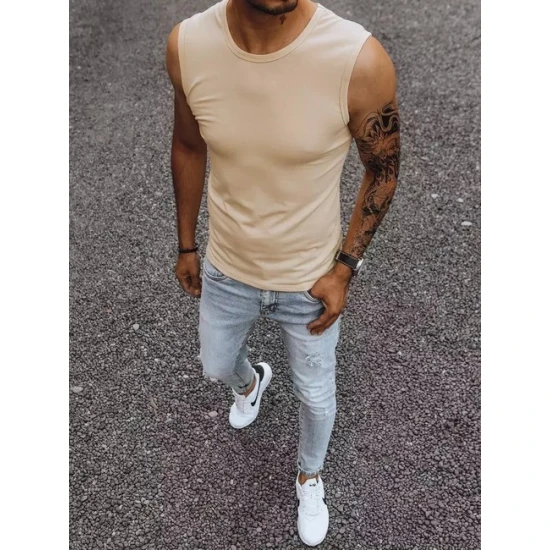 Vyriški rusvos spalvos marškinėliai Lock RX4918