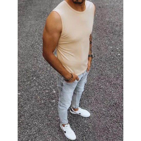 Vyriški rusvos spalvos marškinėliai Lock RX4918