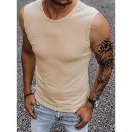 Vyriški rusvos spalvos marškinėliai Lock RX4918