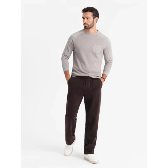 Vyriška pilki marškinėliai ilgomis rankovėmis Doug V7 OM-LSCL-0109