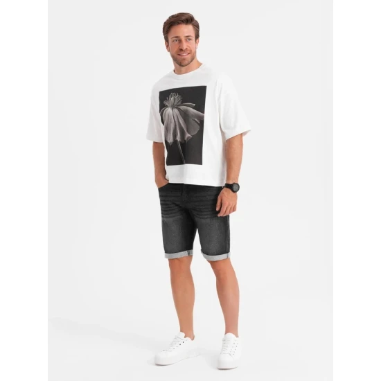 Vyriški juodi džinsiniai šortai Ragat Šortai | Bridžai