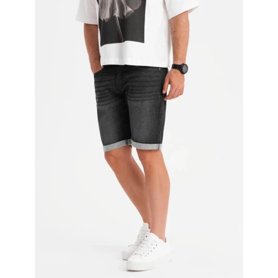 Vyriški juodi džinsiniai šortai Ragat Šortai | Bridžai