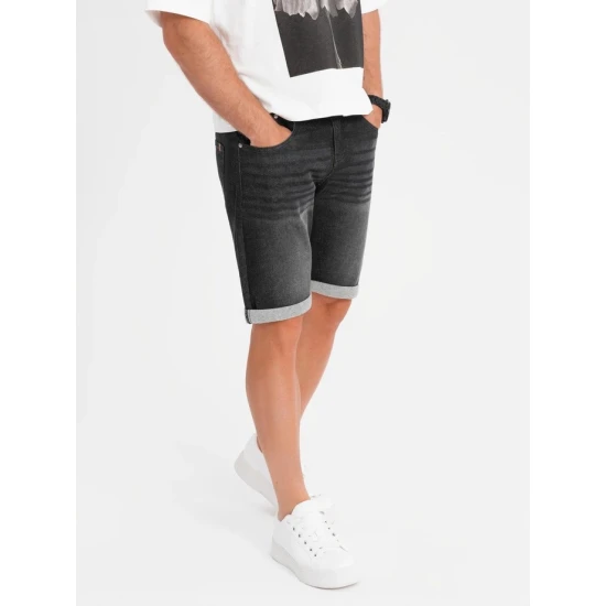Vyriški juodi džinsiniai šortai Ragat Šortai | Bridžai